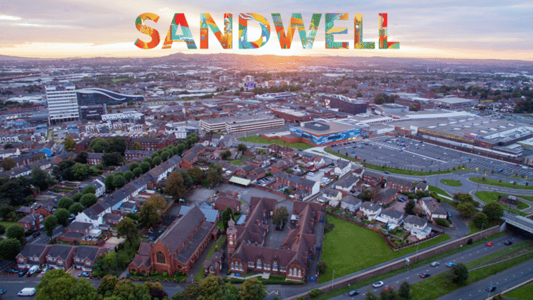 Drone photograph of Sandwell